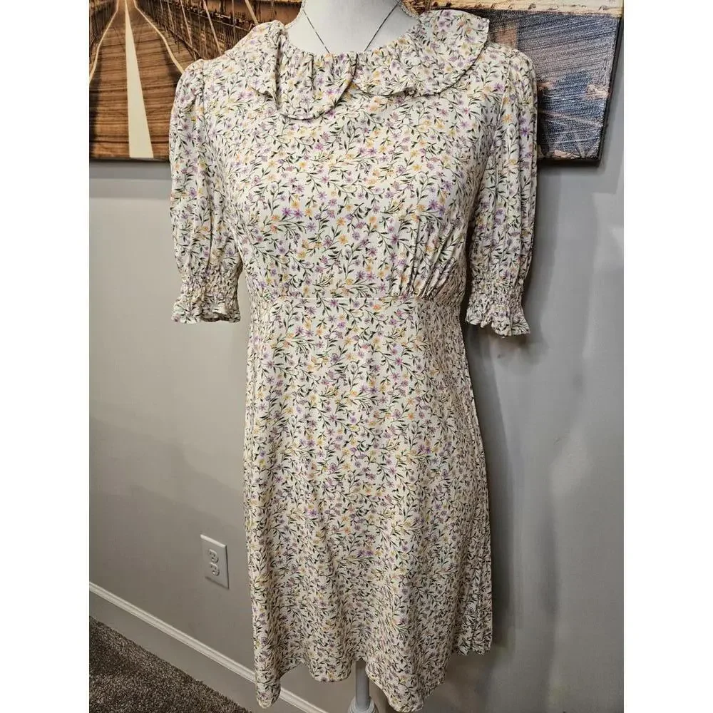 Wild Fable Floral Print Dress with Peter Pan Collar #74 - Picture 1 of 9